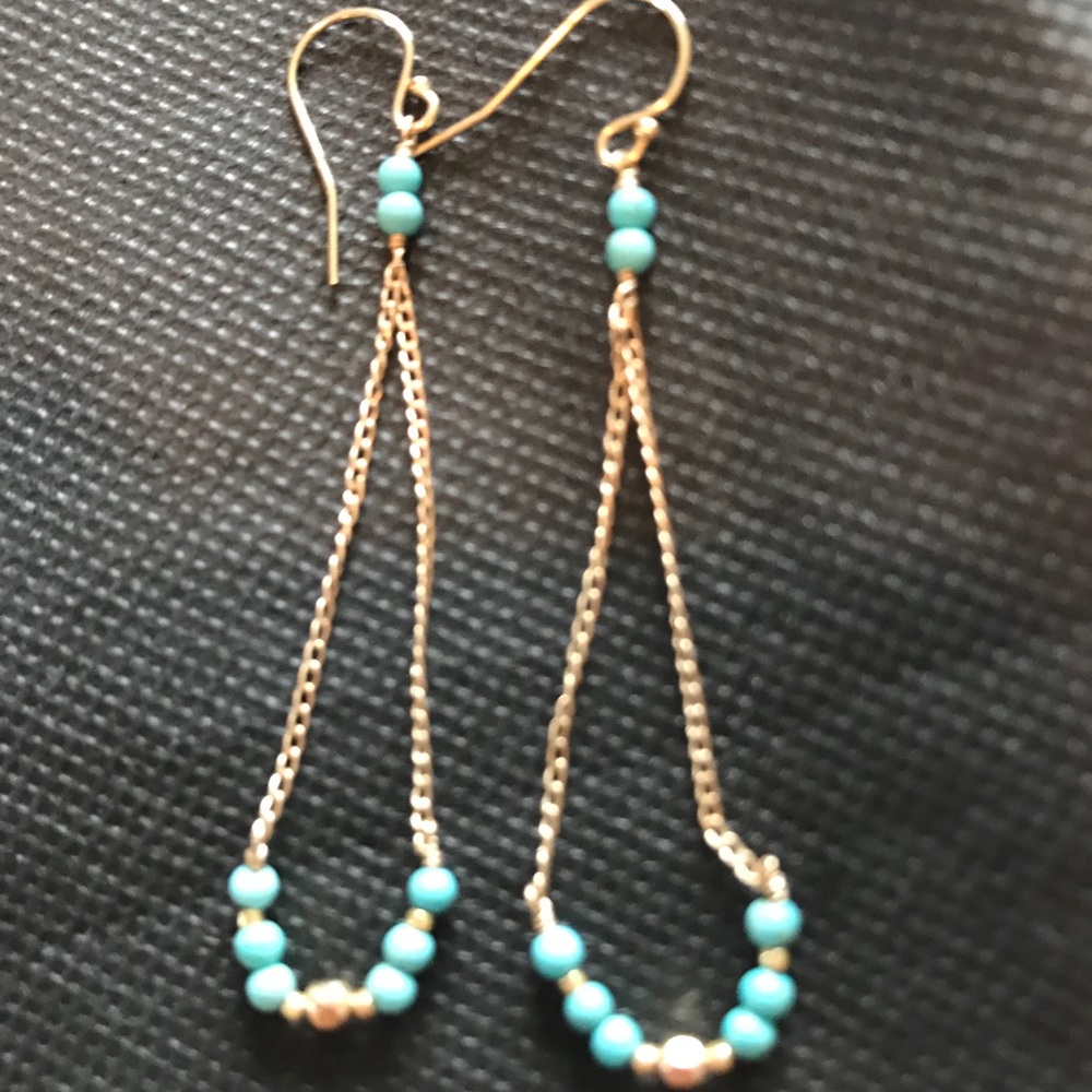 Tess+Tricia Turquoise drop earrings